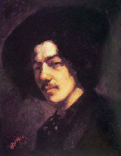 James Abbott Mcneill Whistler Portrait of Whistler with Hat